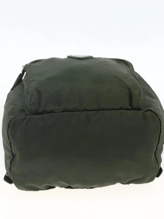 PRADA Backpack Nylon Green Silver Auth BA11221 main image 6